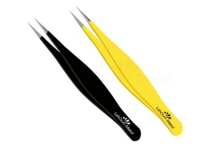 Ultra sharp stainless steel pointed tweezers for ingrown hair, splinter and fine facial hair removal