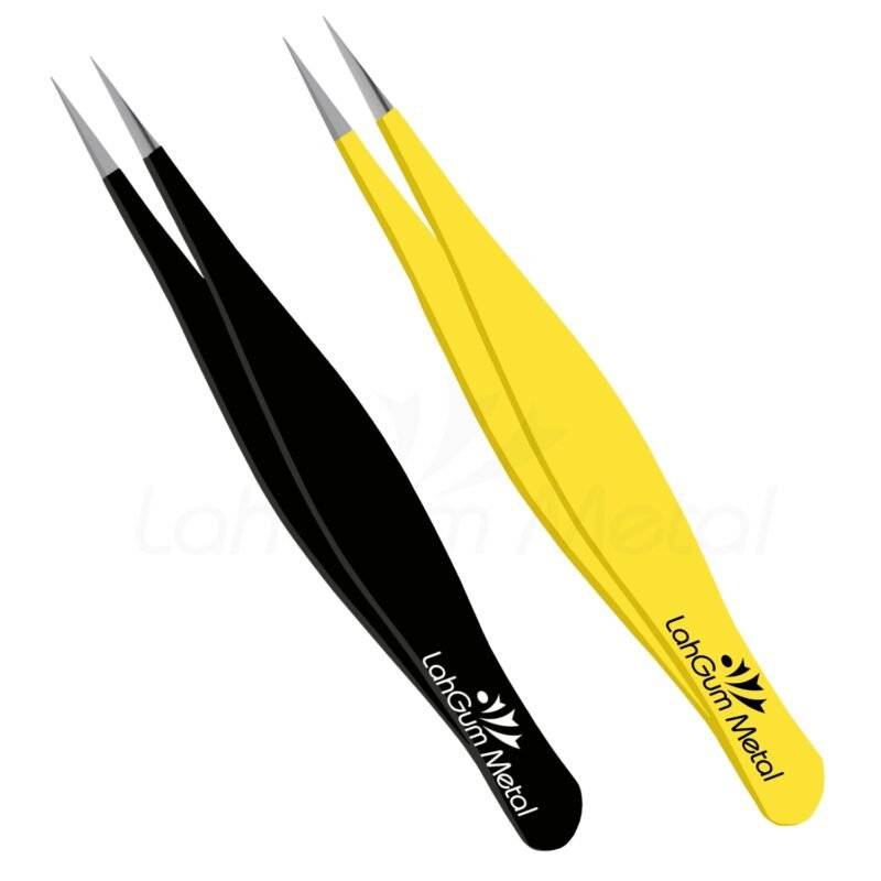 High precision pointed tweezers for removing ingrown hairs, splinters and fine facial hair