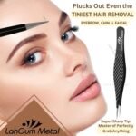 Chin hair removal tweezers designed for plucking stubborn chin hairs and fine facial hair