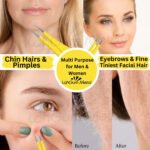 Chin hair removal tweezers for plucking thick chin hair, facial hair and short stubborn hairs