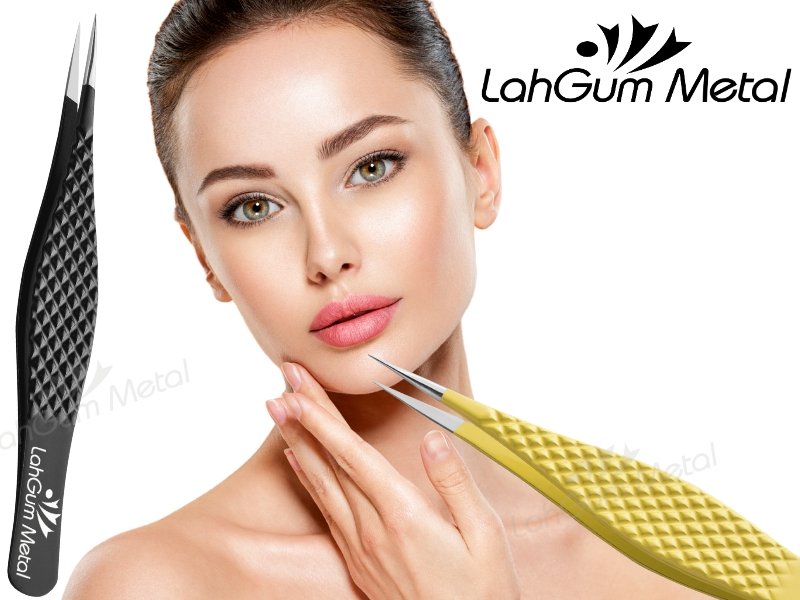 Chin hair tweezers with precision tip for removing stubborn chin hairs and fine facial hair easily