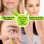 Facial hair needle tweezers designed for removing chin hair and tiny facial hairs easily