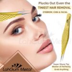 Facial hair removal tweezers for chin hair, upper lip hair and precise eyebrow grooming