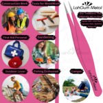 Fine tweezers designed for precise ingrown hair removal and extraction of tiny trapped hairs