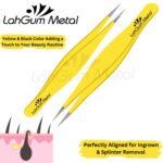 Ingrown chin hair tweezers designed for removing trapped chin hair and tiny stubborn hairs