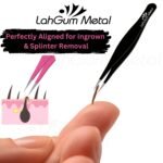 Precision Pointed Tweezers for Ingrown Hair & Fine Facial Hair, Splinter - Image 6
