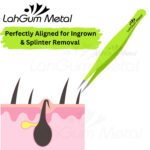 Ingrown hair removal tweezers for extracting trapped hairs, chin hair and fine facial hairs