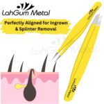 Sharp ingrown hair tweezers designed to remove trapped hairs, splinters and fine facial hair