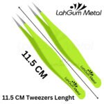 Needle tip tweezers designed for precise ingrown hair removal and splinter extraction