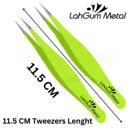 Needle tip tweezers designed for precise ingrown hair removal and splinter extraction