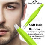 Pointed eyebrow tweezers for removing ingrown hair, splinters and tiny stubborn facial hairs