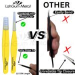 Ultra sharp precision pointed tweezers with fully closing tip for ingrown hair removal and splinter extraction