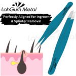 Ultra sharp pointed tweezers for precise ingrown hair removal and splinter extraction with fine tip accuracy