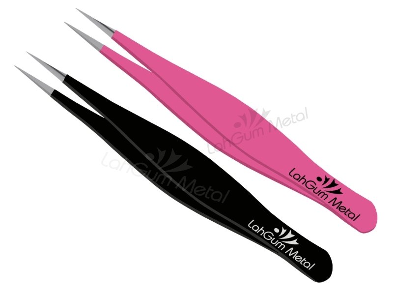 Pointy nose tweezers designed for removing ingrown hairs and fine facial hairs with precision