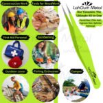 Precision needle nose tweezers for removing chin hair, ingrown hairs and fine facial hairs