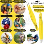 Precision pointed tweezers for ingrown hair removal, splinter extraction and multipurpose detailed work