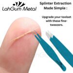 Precision tweezer set for eyebrow shaping, facial hair removal, ingrown hair and splinter extraction