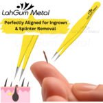 Sharp pointed tweezers for precise removal of chin hair, ingrown hair and small splinters