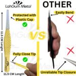 Sharp pointed tweezers for precise removal of chin hair, ingrown hair and small splinters