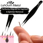 Precision pointed tweezers for facial hair removal and chin hair grooming