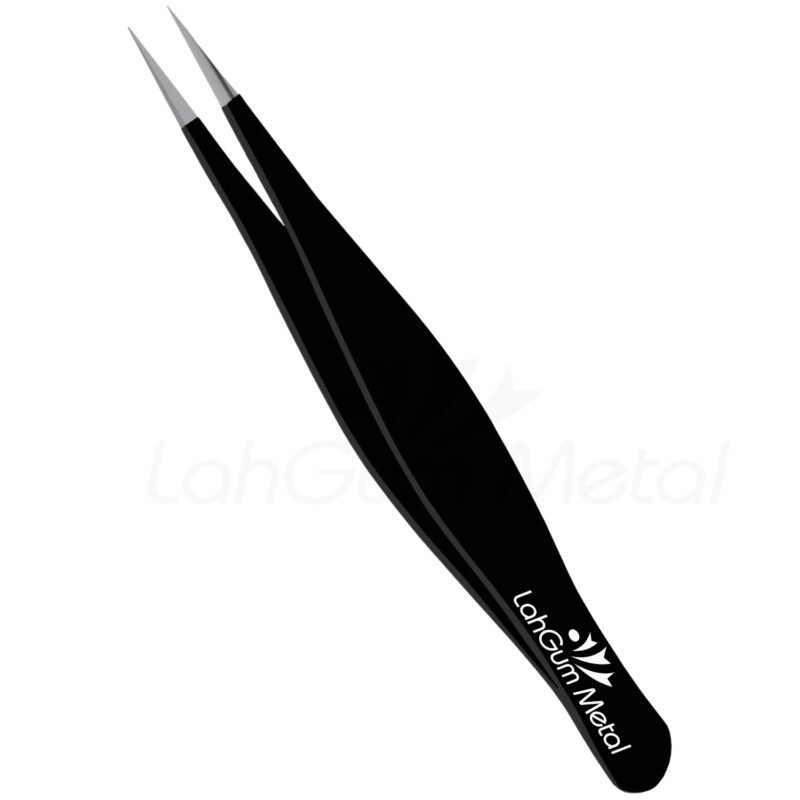 Sharp pointy tweezers for ingrown hair removal, facial hair, chin hair and splinter removal with precision tip