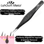 Sharp tweezers for ingrown hair removal, splinter extraction and precise facial hair grooming