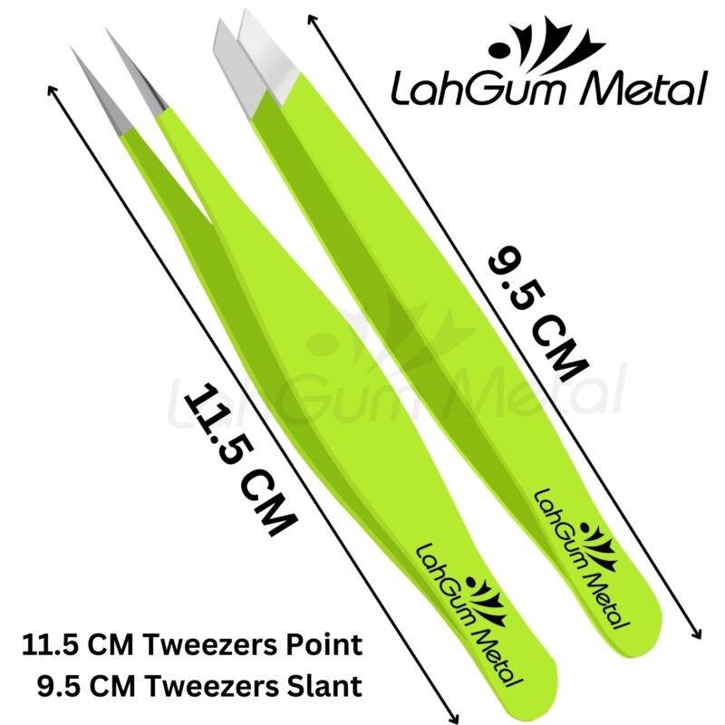 Slant tip eyebrow tweezers for precise brow shaping, removing facial hair and grabbing fine hairs easily