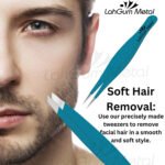 Slant tip eyebrow tweezers for precise eyebrow shaping, facial hair removal and beauty grooming