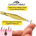 Small needle point tweezers for removing tiny splinters, ingrown hairs and fine facial hairs easily