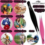 Precision Pointed Tweezers for Ingrown Hair & Fine Facial Hair, Splinter - Image 5