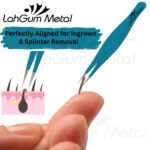 Precision splinter removal tweezers for extracting tiny splinters and ingrown hairs easily