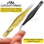 Precision splinter removal tweezers for extracting tiny splinters, ingrown hairs and debris