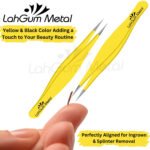 Precision splinter removal tweezers for extracting tiny splinters and fine facial hair