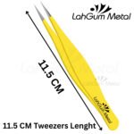 Thin pointed tweezers for precise removal of fine facial hairs, ingrown hairs and small splinters