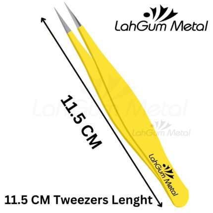 Thin pointed tweezers for precise removal of fine facial hairs, ingrown hairs and small splinters