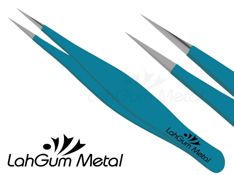 Fine point pimple tweezers tool designed for safe extraction of blackheads and acne with precision tips