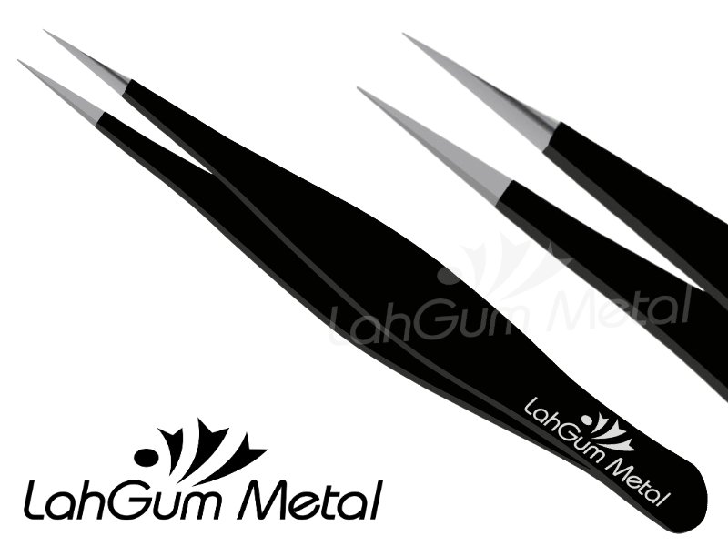 Fine pointed tip tweezers for grabbing tiny hairs splinters and delicate objects with high accuracy