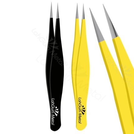 Precision pointed ingrown hair tweezers for safe removal of fine hair, splinters, and facial hair with stainless steel tip