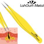 Pointed ingrown hair tweezers with ultra fine tips designed for precise removal and safe extraction from skin