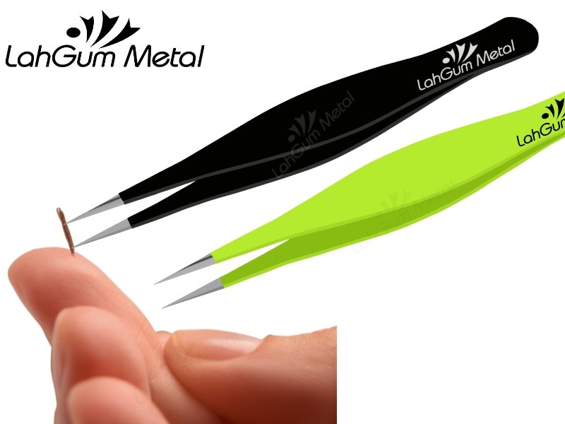 Needle point steel tipped tweezers splinter removal tool ideal for deep splinters and precise extraction