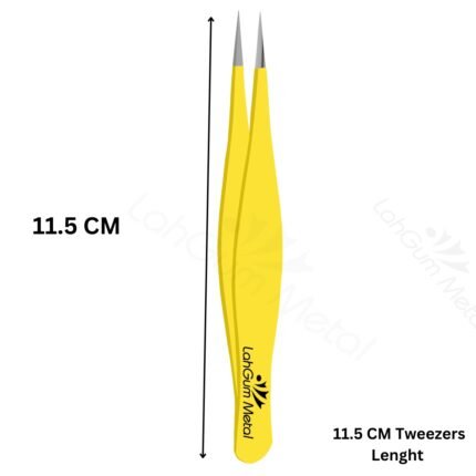 Precision tip tweezers 11.5 cm length with ultra fine pointed tip designed for accurate hair and splinter removal