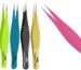 Ultra fine point tweezers stainless steel with precision tips designed for ingrown hair and splinter removal