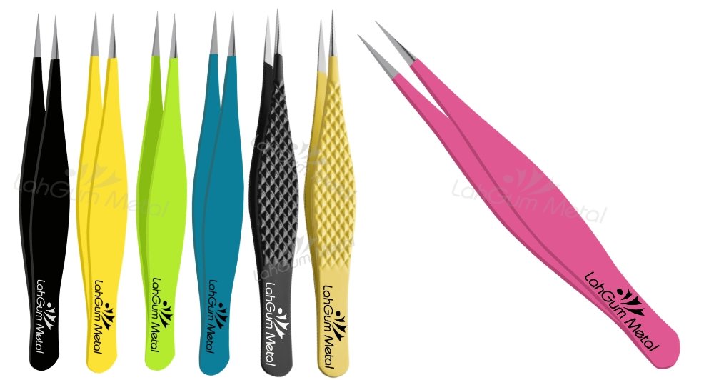 Ultra fine point tweezers stainless steel with precision tips designed for ingrown hair and splinter removal